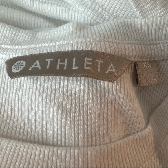 NWT Athleta Modal Rib Crop White Tank Top - Picture 7 of 7